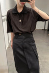 Aviva Jifei Xue oversized short-sleeved POLO shirt SS23-OSSP-Stp